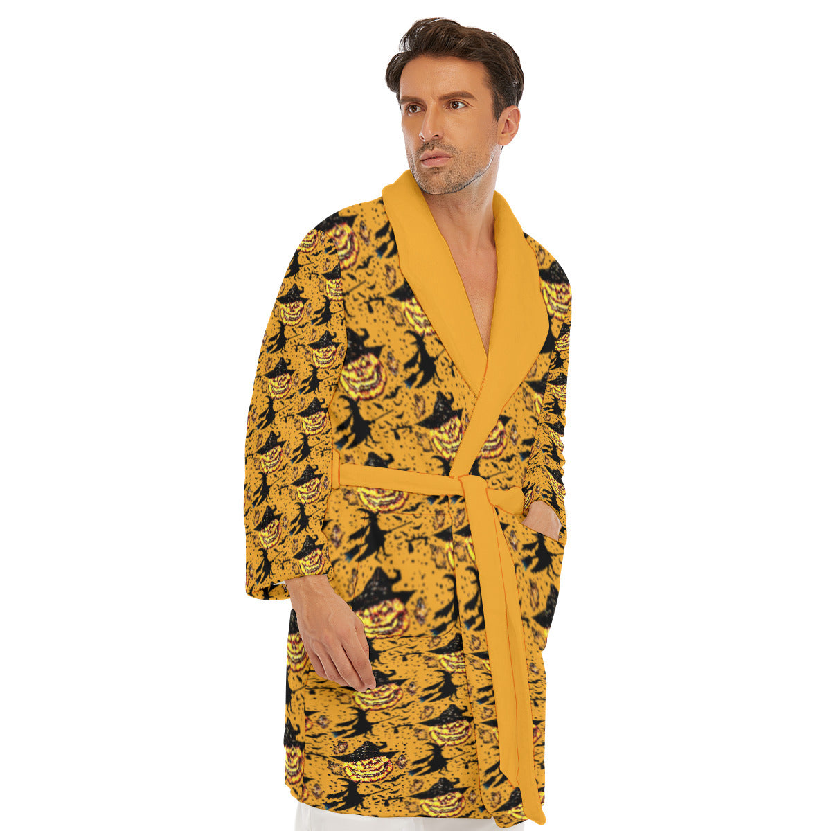 All-Over Print Men's Borg Fleece Robe