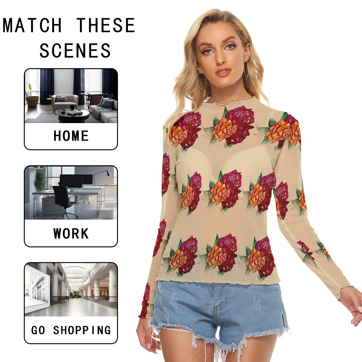 All-Over Print Women's Mesh T-shirt