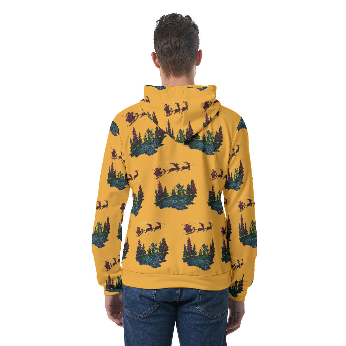 All-Over Print Men's Hoodie With Double-side Print Hood