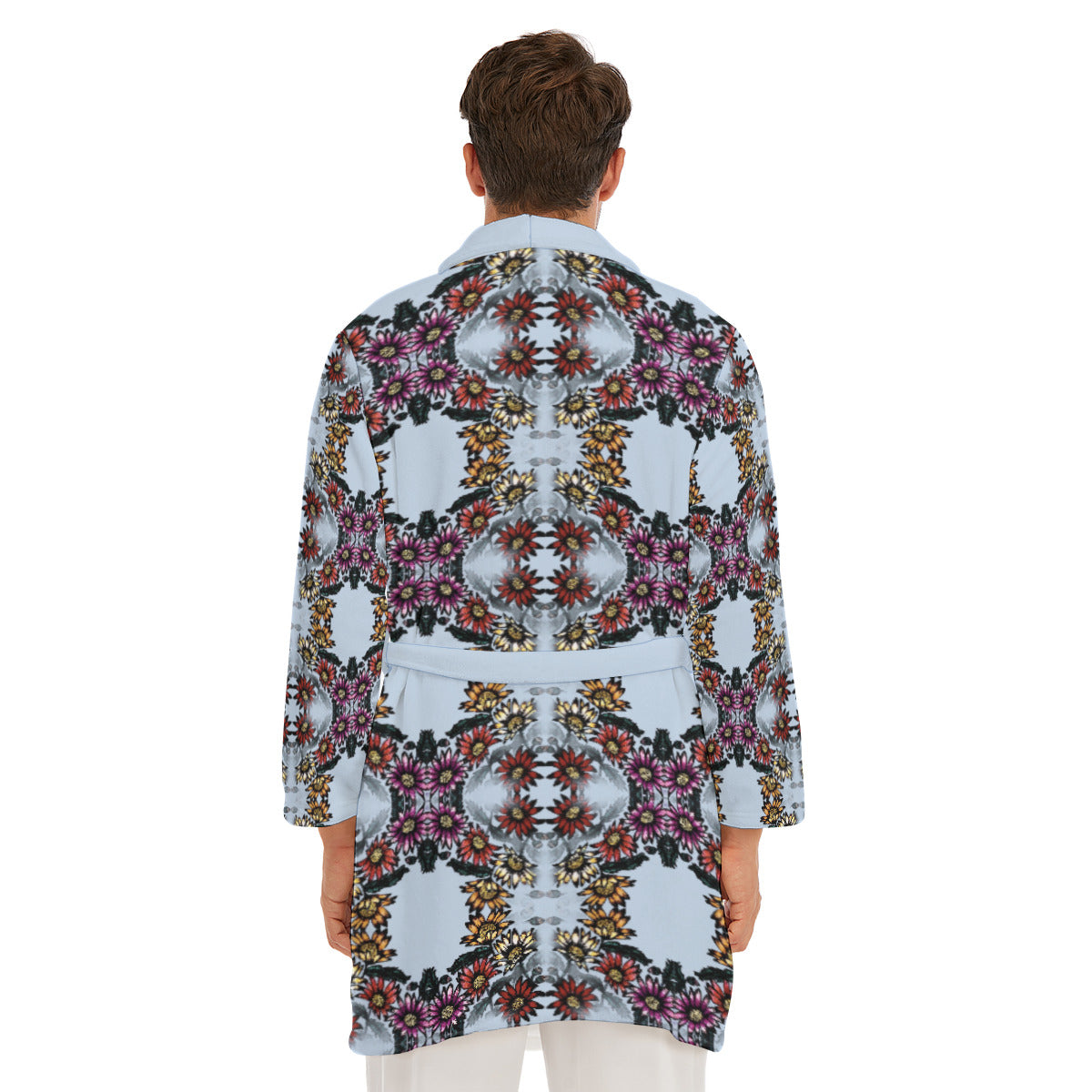 All-Over Print Men's Borg Fleece Robe