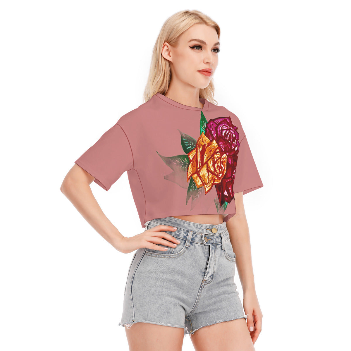 All-Over Print Women's Cropped T-shirt | 190GSM Cotton