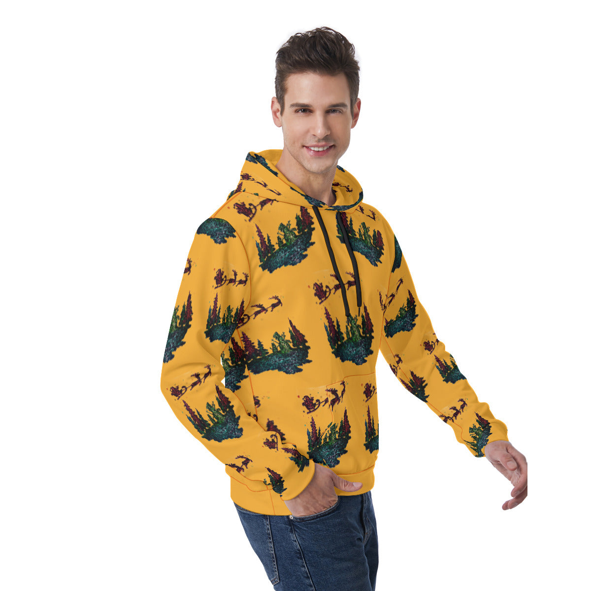All-Over Print Men's Hoodie With Double-side Print Hood