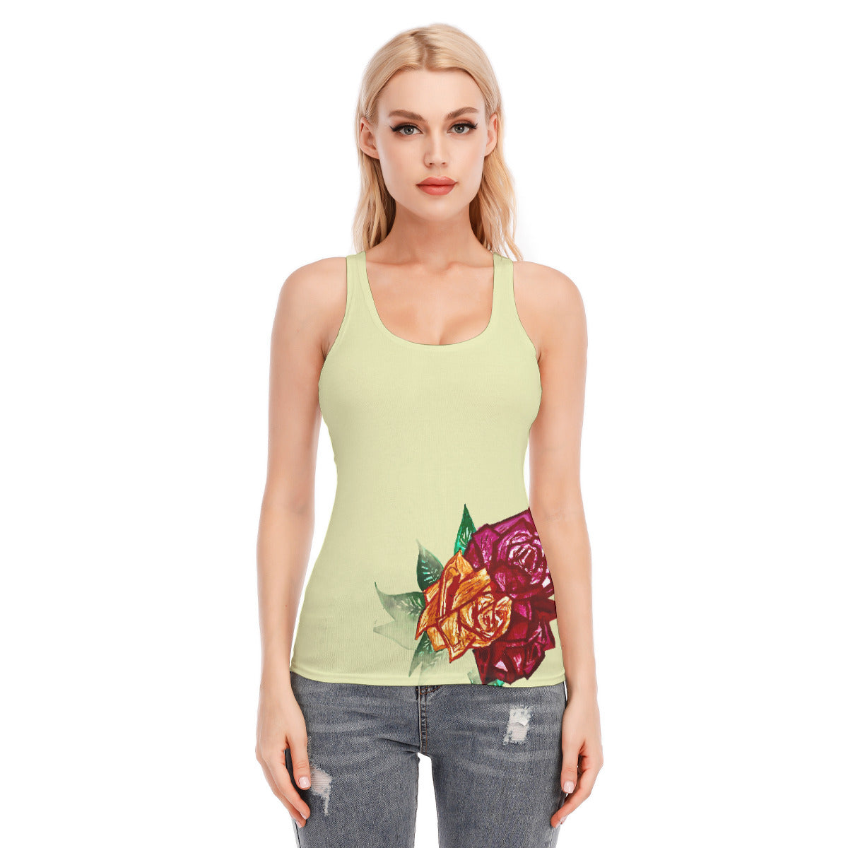 All-Over Print Women's Racer Vest | 190GSM Cotton