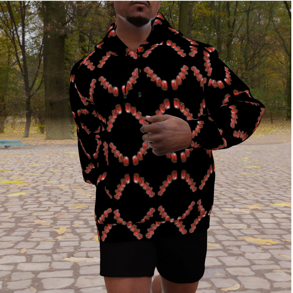 All-Over Print Men's Heavy Fleece Raglan Hoodie