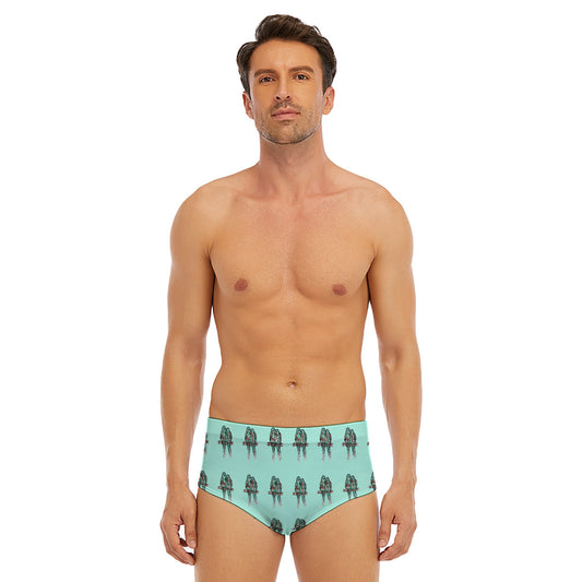 All-Over Print Men's Triangle Swim Trunks