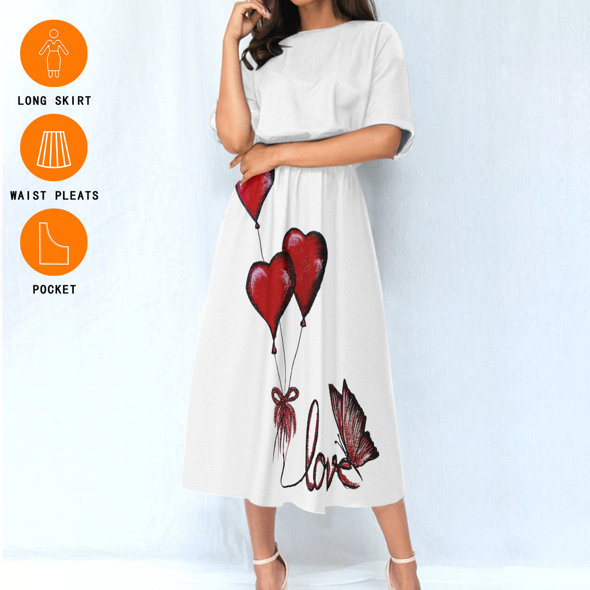 All-Over Print Women's Elastic Waist Dress