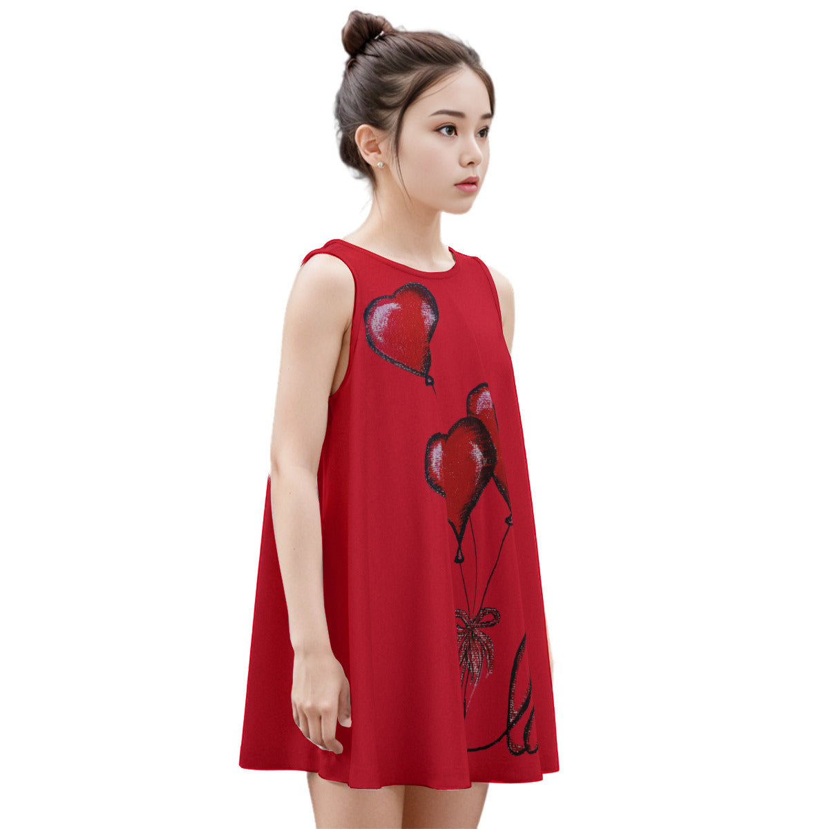 All-Over Print Kid's Sleeveless Dress | 180GSM Cotton