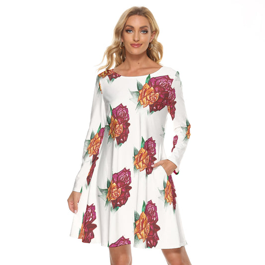 All-Over Print Women's Crew Neck Dress