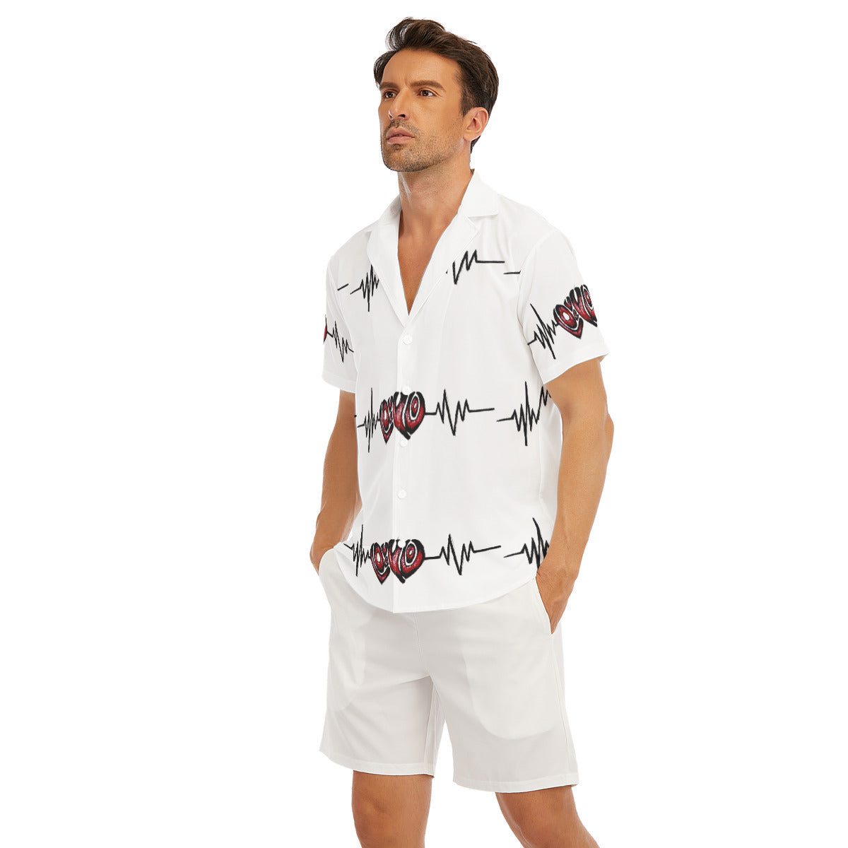 All-Over Print Men's Deep V-neck Short Sleeve T-shirt