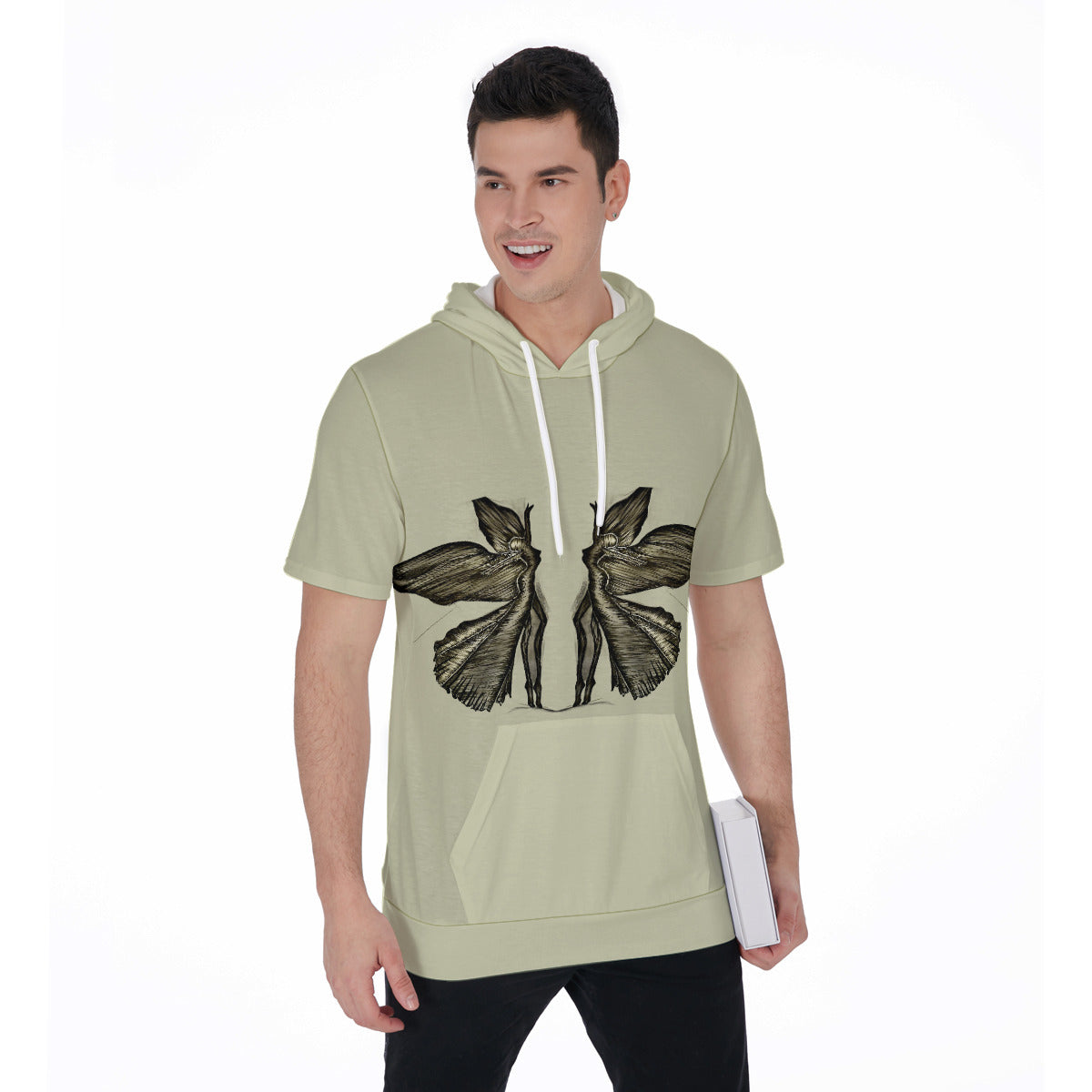 All-Over Print Men's Short Sleeve Hoodie T-Shirt