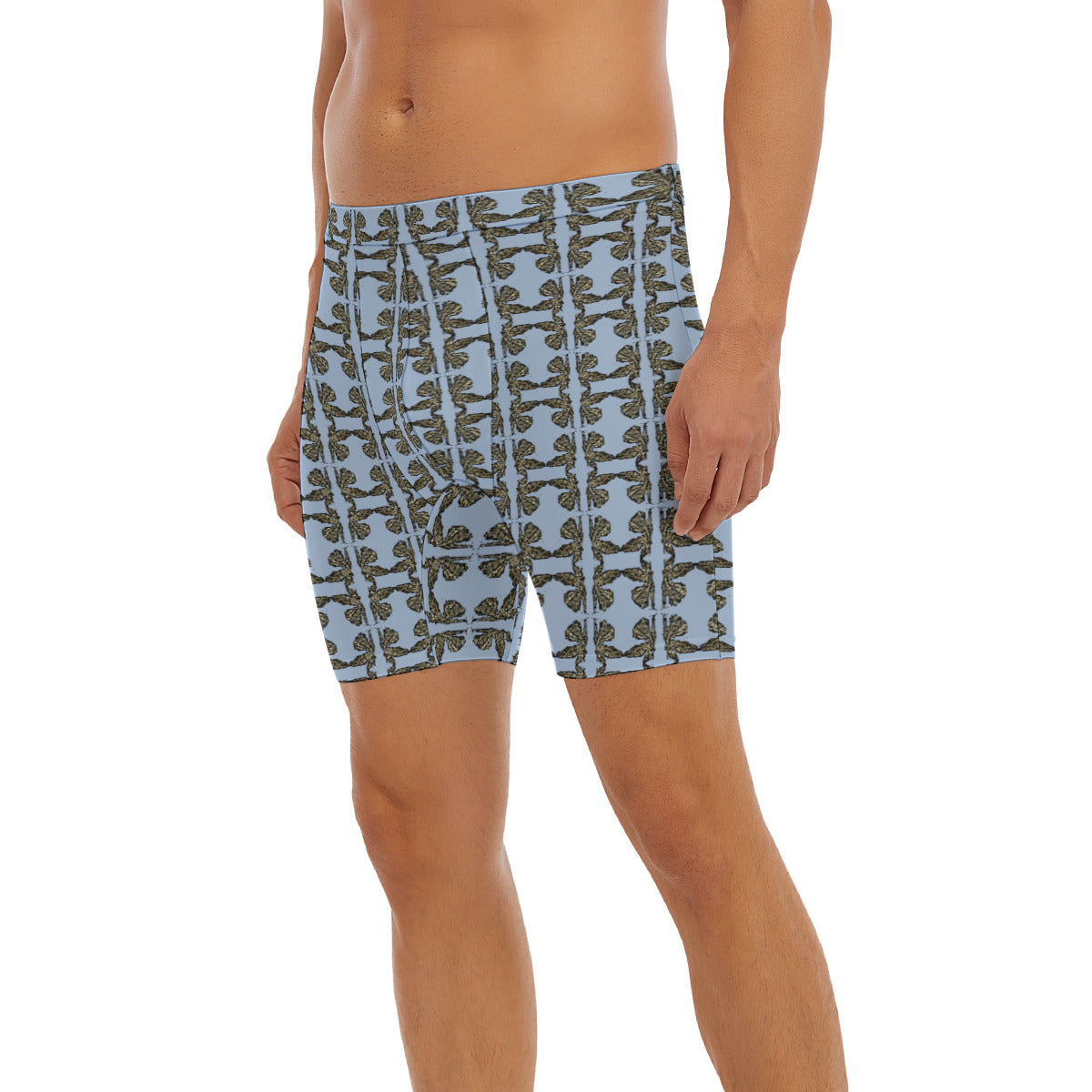All-Over Print Men's Long Boxer Briefs