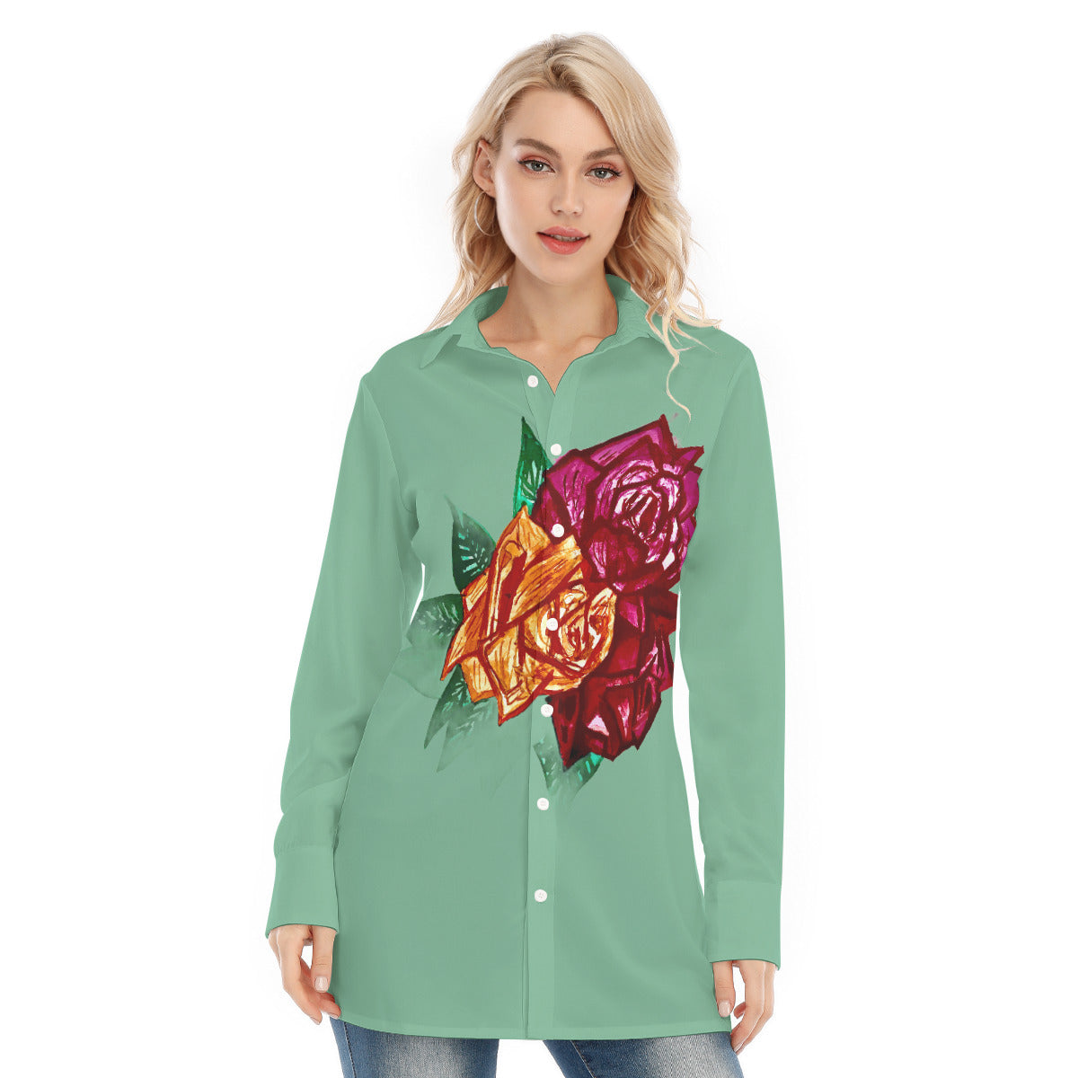 All-Over Print Women's Long Shirt