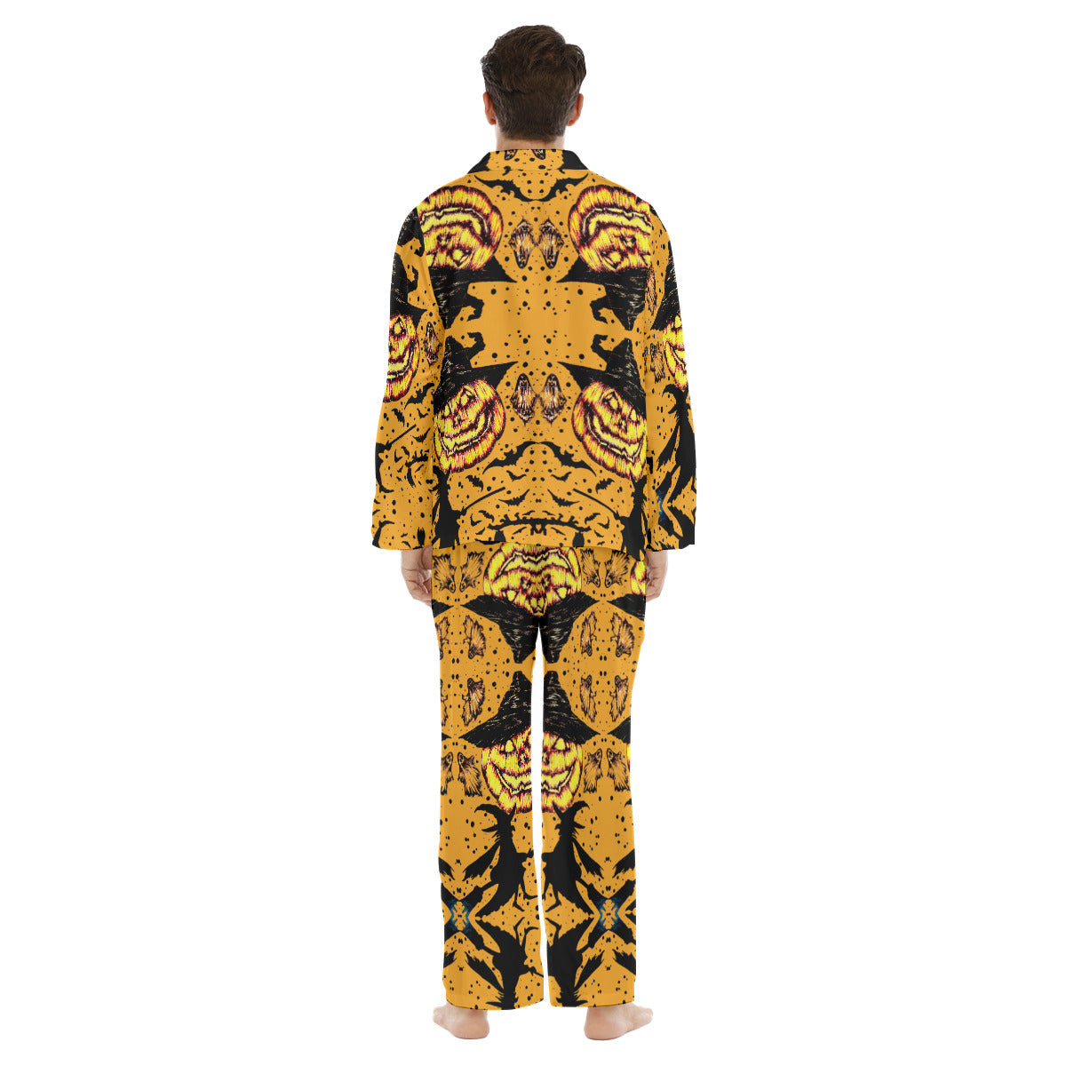 All-Over Print Men's Lapel Pajama Set