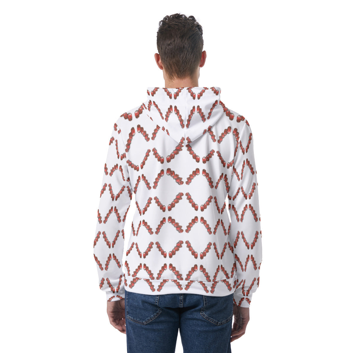 All-Over Print Men's Thicken Pullover Hoodie With Inner Hood
