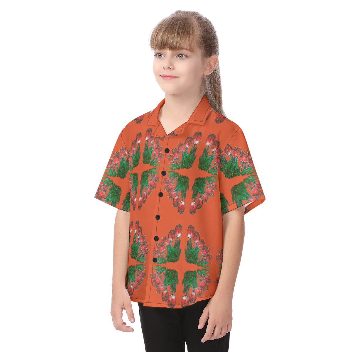 All-Over Print Kid's Hawaiian Vacation Shirt