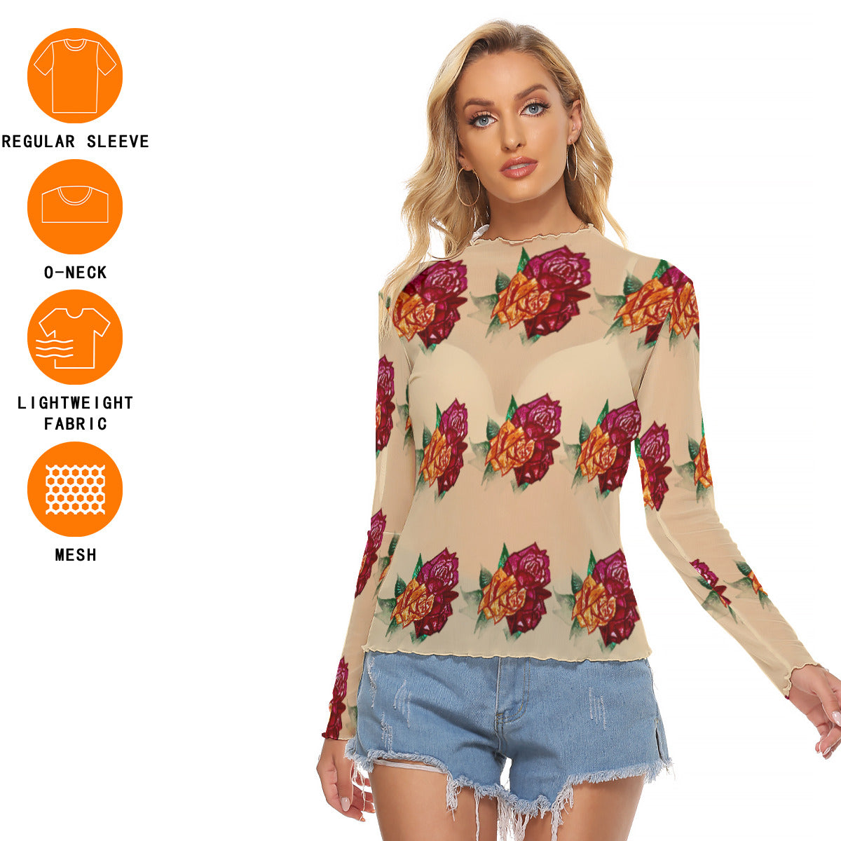 All-Over Print Women's Mesh T-shirt