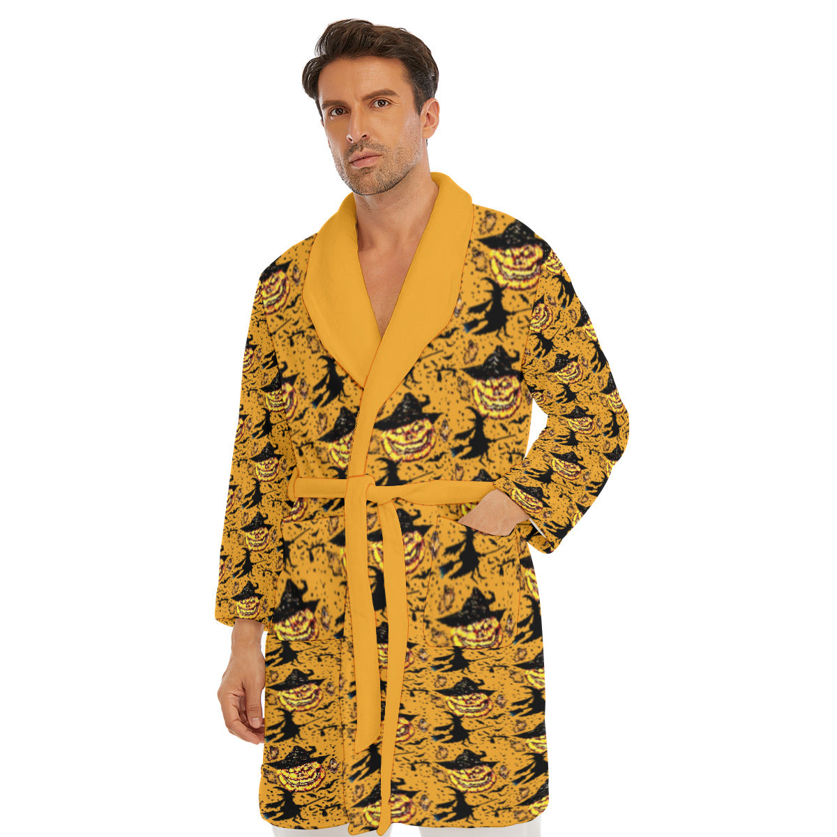 All-Over Print Men's Borg Fleece Robe