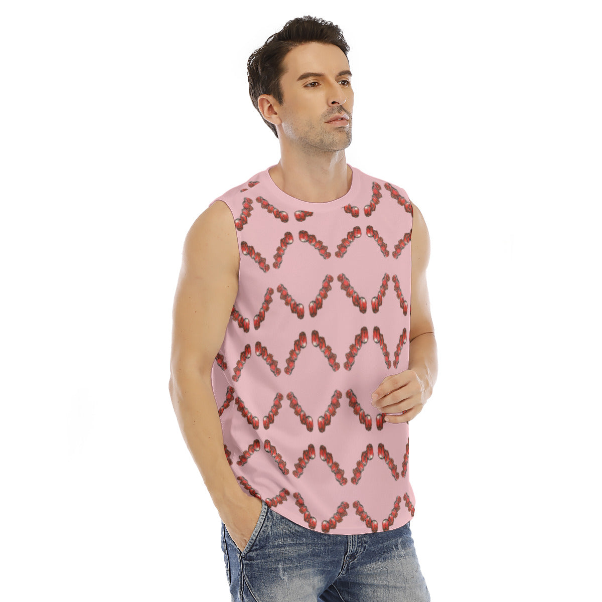 All-Over Print Men's O-neck Tank Top