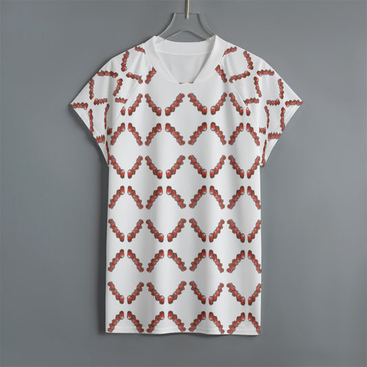 All-Over Print Men's Jersey With Short Raglan Sleeve