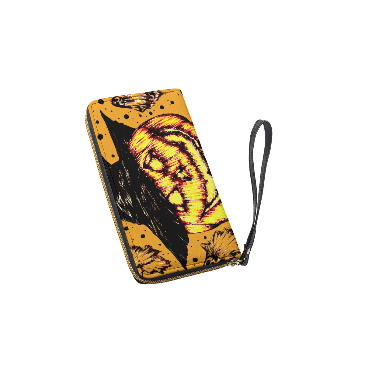 Long Wallet With Black Hand Strap