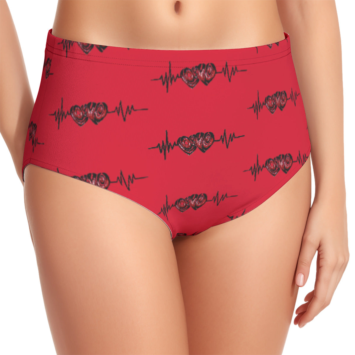All-Over Print Women's Swimsuit Set With Halter