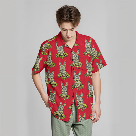 All-Over Print Hawaiian Shirt With Pocket|115GSM Cotton poplin