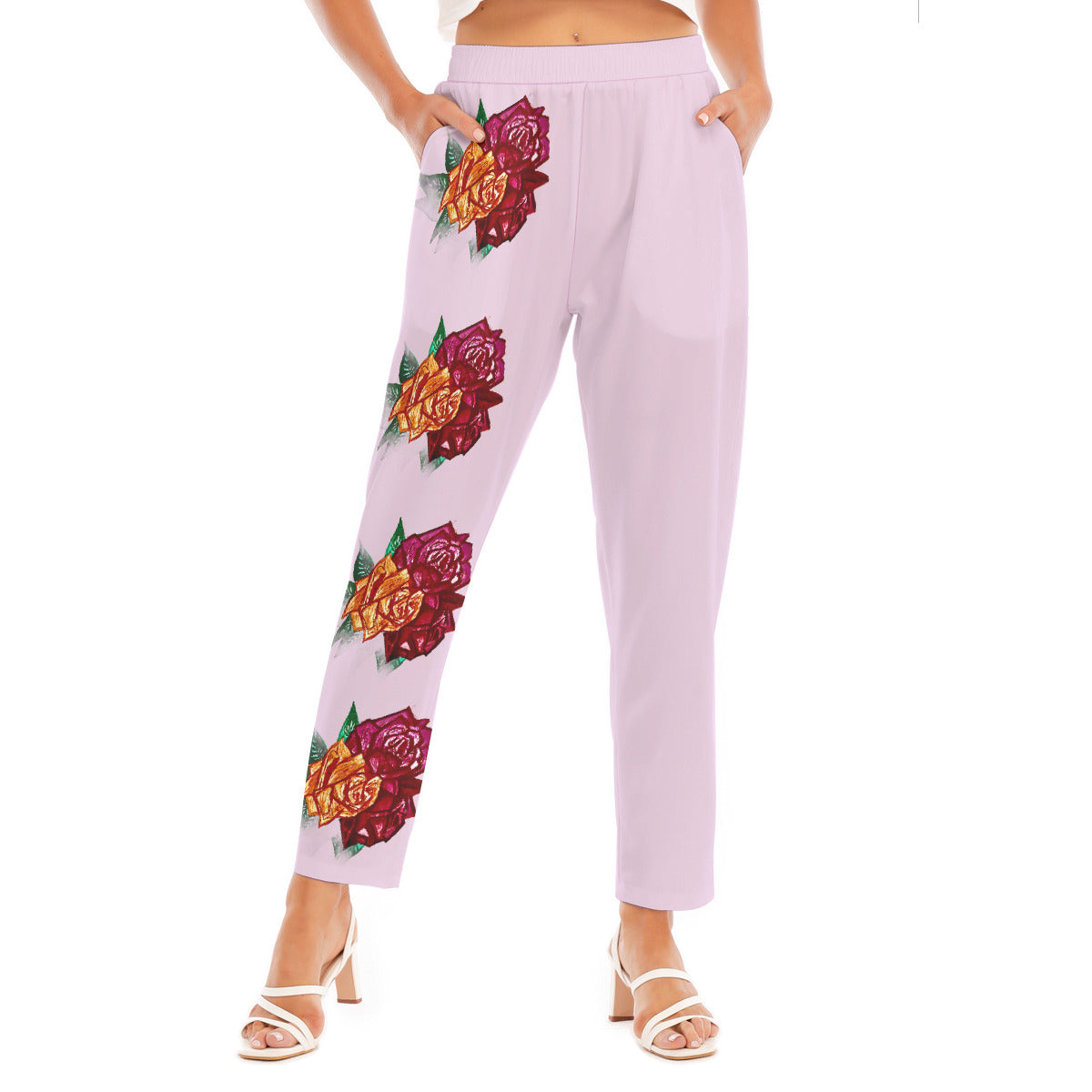 All-Over Print Women's Loose Straight-leg Pants