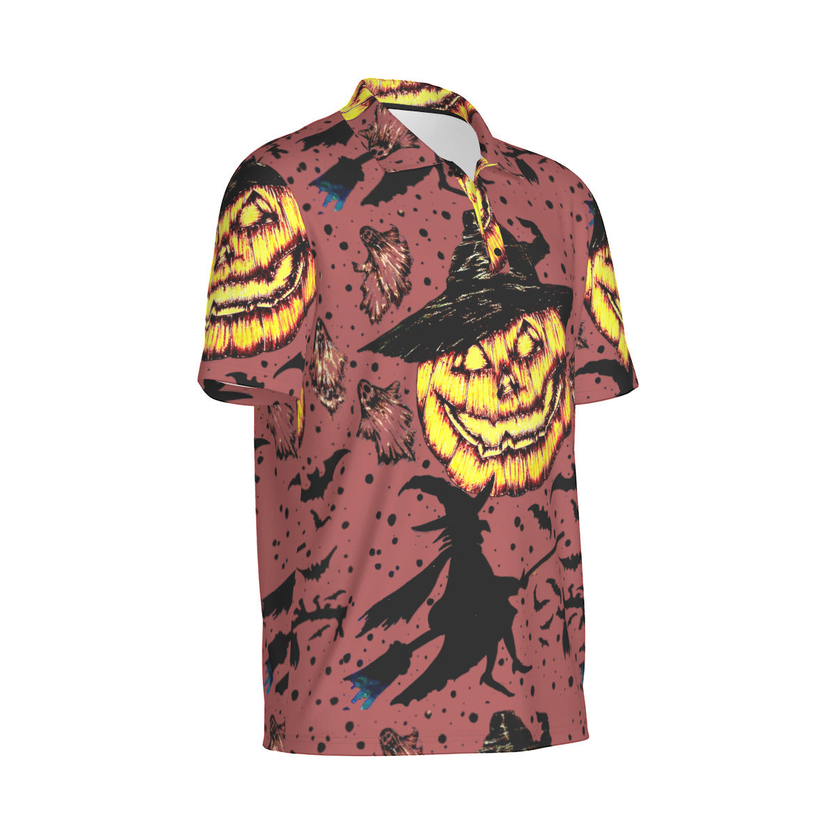 All-Over Print Men's Polo Collar Jersey