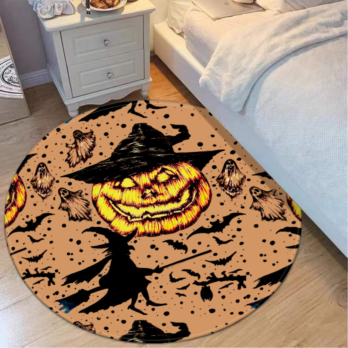 Foldable round mat