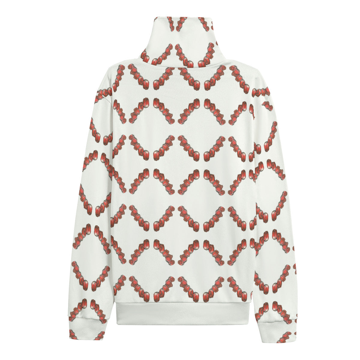 All-Over Print Unisex Turtleneck Knitted Fleece Sweater