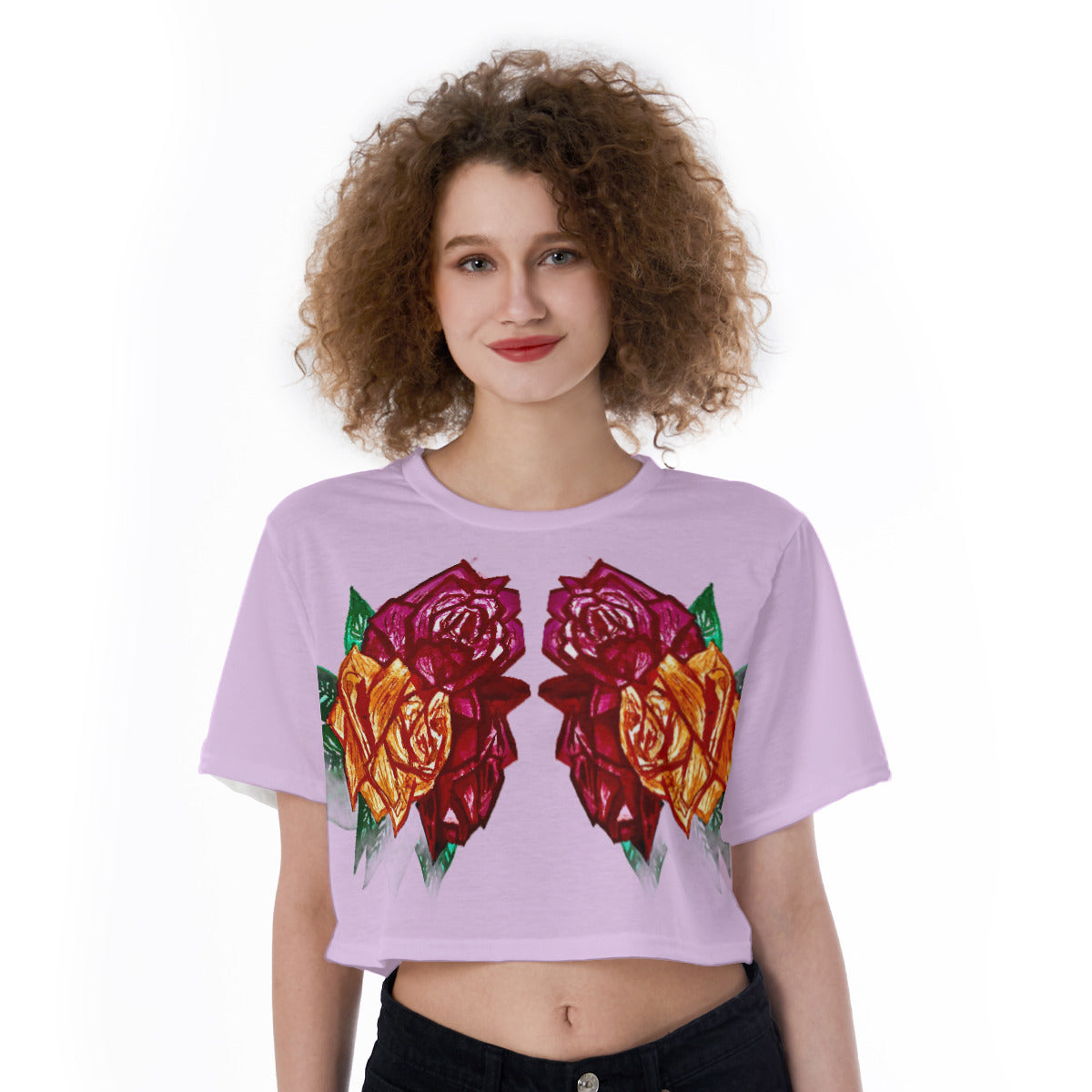 All-Over Print Cropped T-Shirt