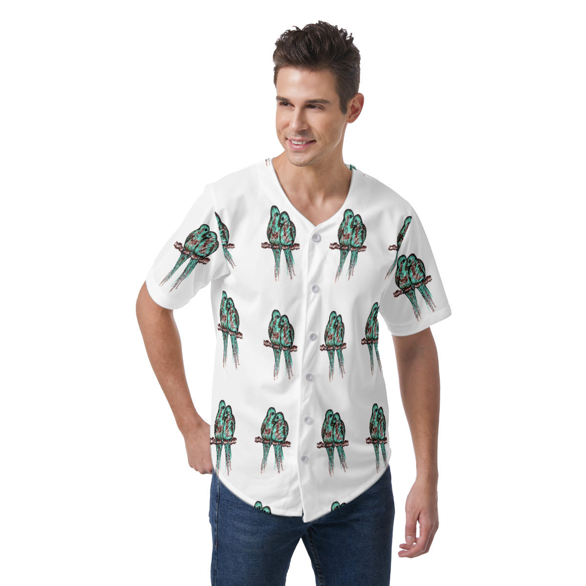 All-Over Print Men's Short Sleeve Baseball Jersey