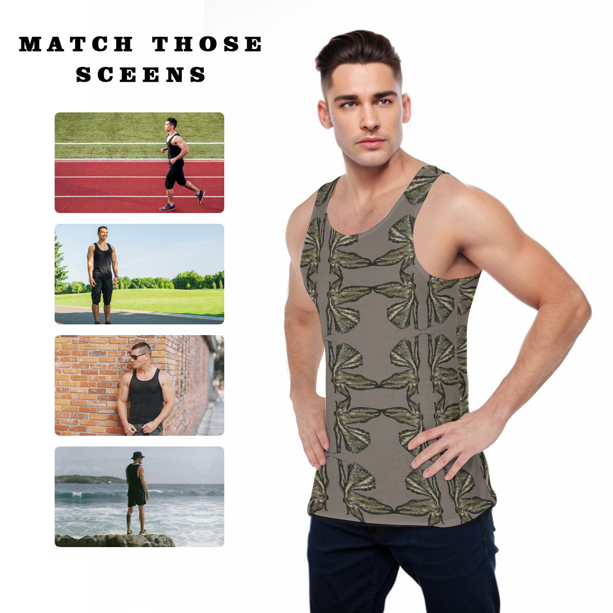 All-Over Print Men's Sports Vest