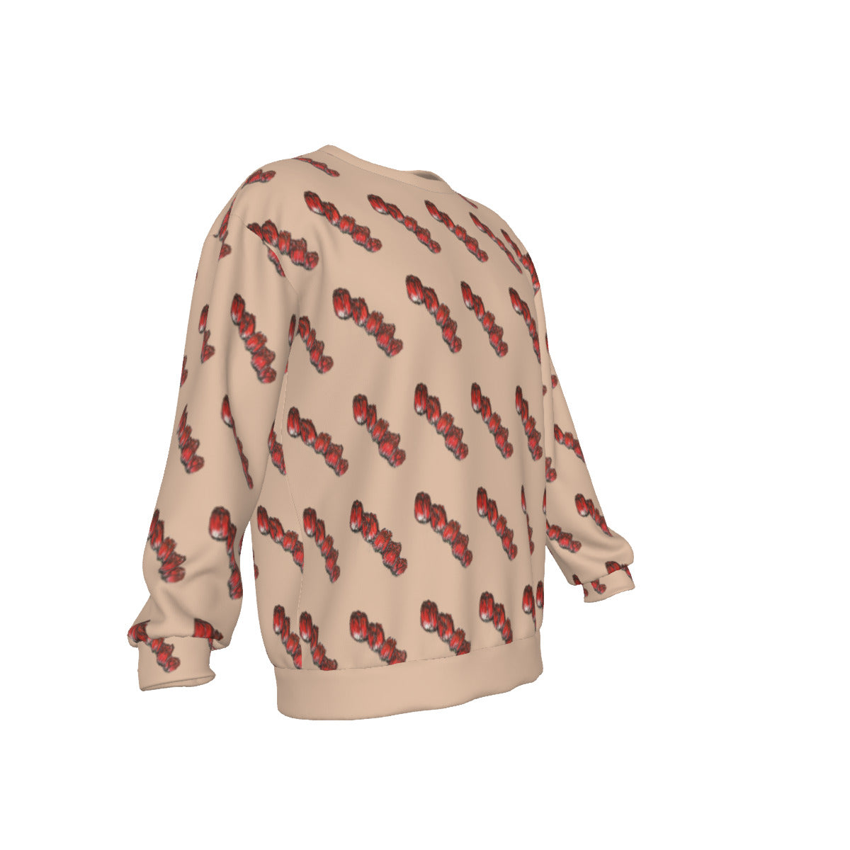 All-Over Print Men's Drop Shoulder Round Neck Long-Sleeved Sweatshirt