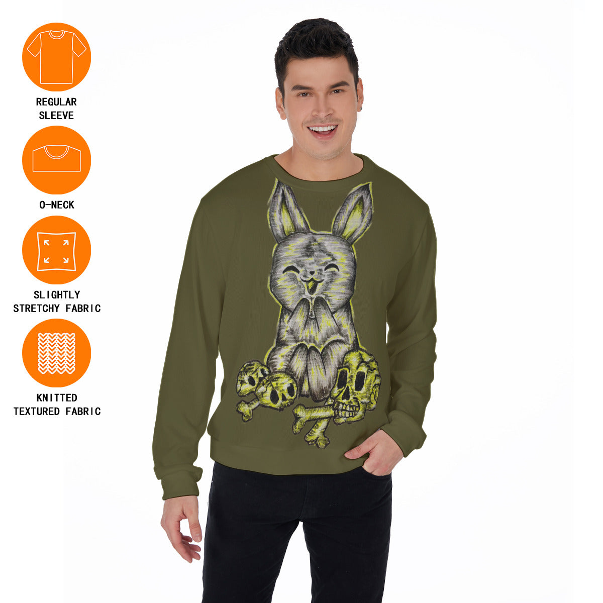 All-Over Print Men's Sweater