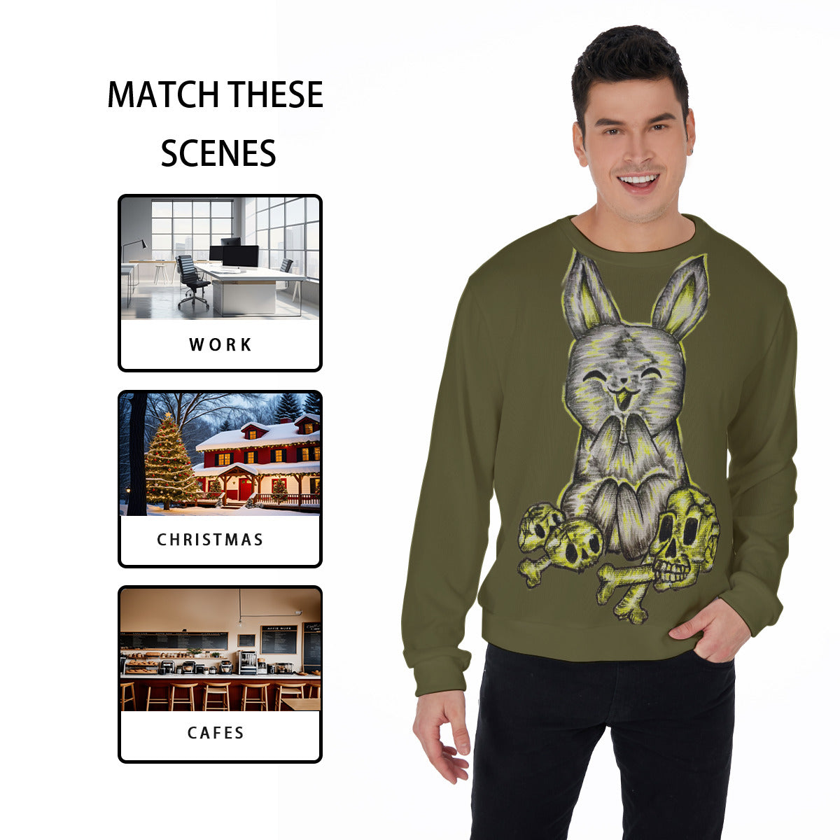 All-Over Print Men's Sweater
