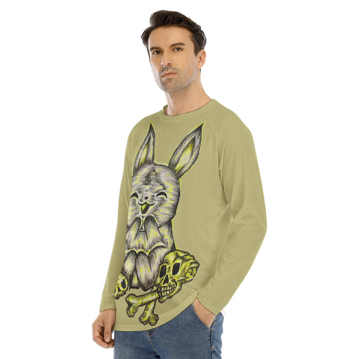 All-Over Print Men's Long Sleeve T-shirt With Raglan Sleeve