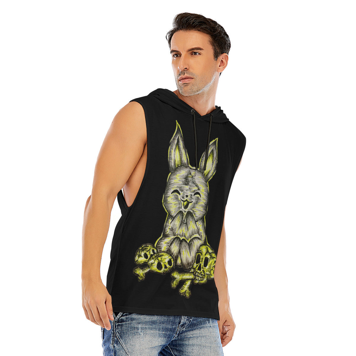 All-Over Print Men’s Sleeveless Pullover Hoodie