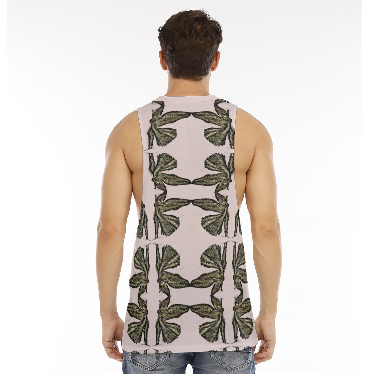 All-Over Print Men's O-neck Long Tank Top