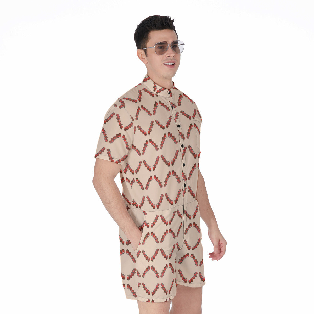 All-Over Print Men's Rompers