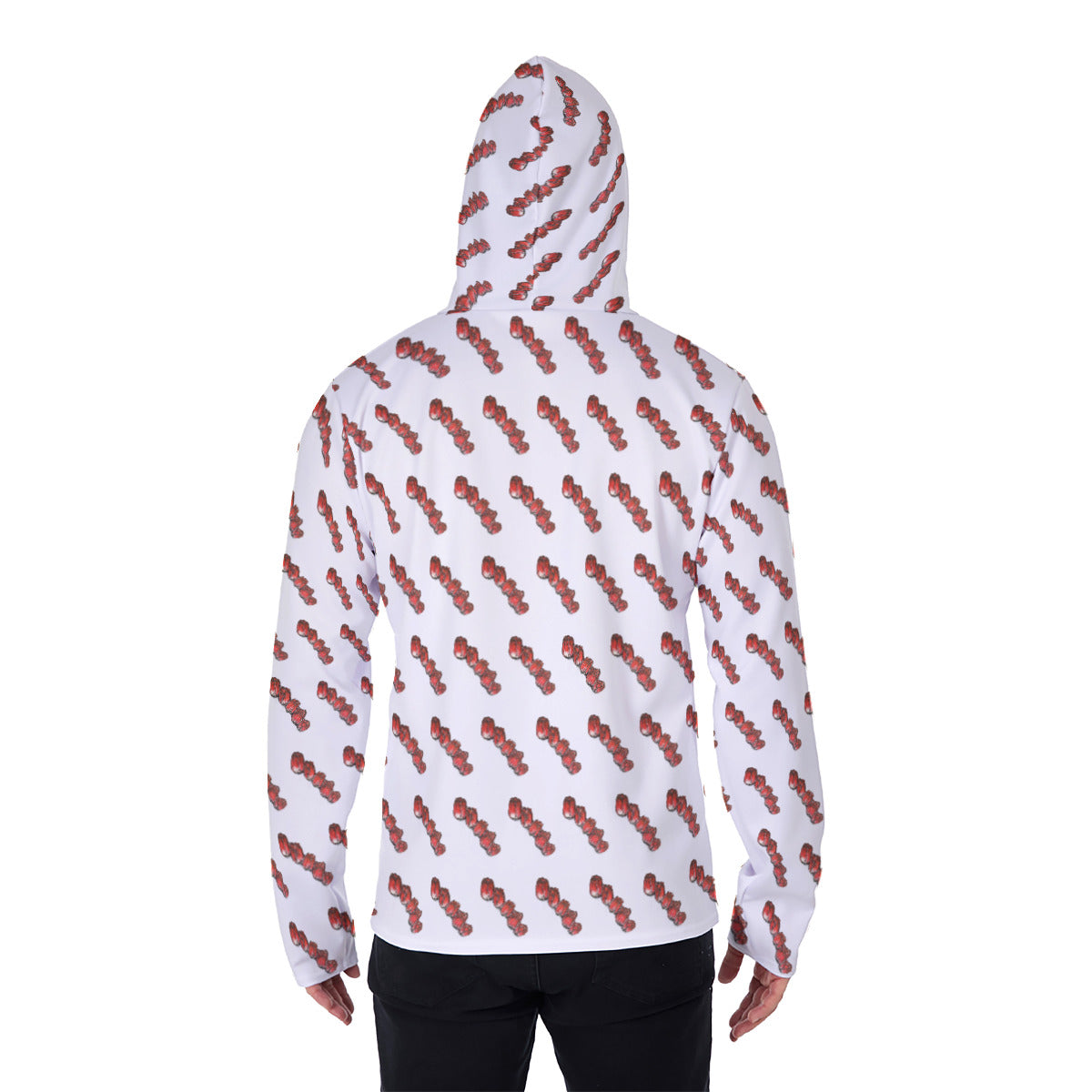 All-Over Print Men's Heavy Fleece Hoodie With Mask