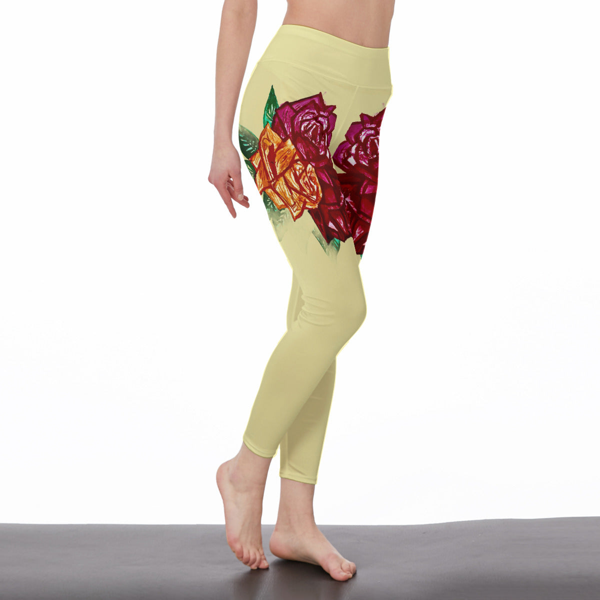 All-Over Print Women's High Waist Leggings | Side Stitch Closure