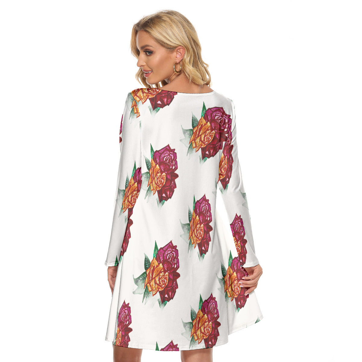 All-Over Print Women's Crew Neck Dress