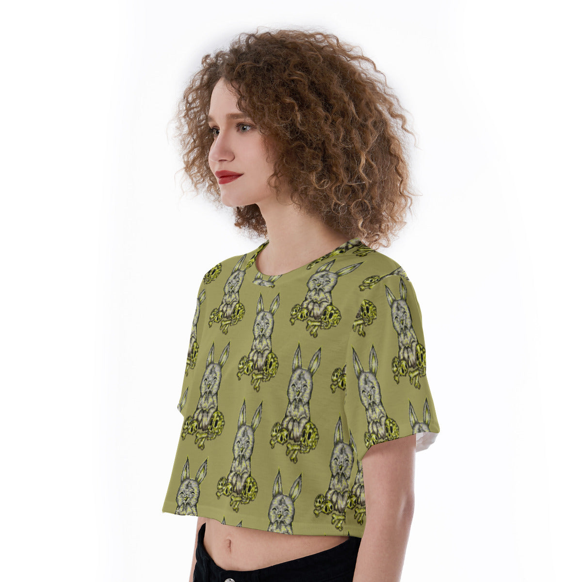 All-Over Print Cropped T-Shirt