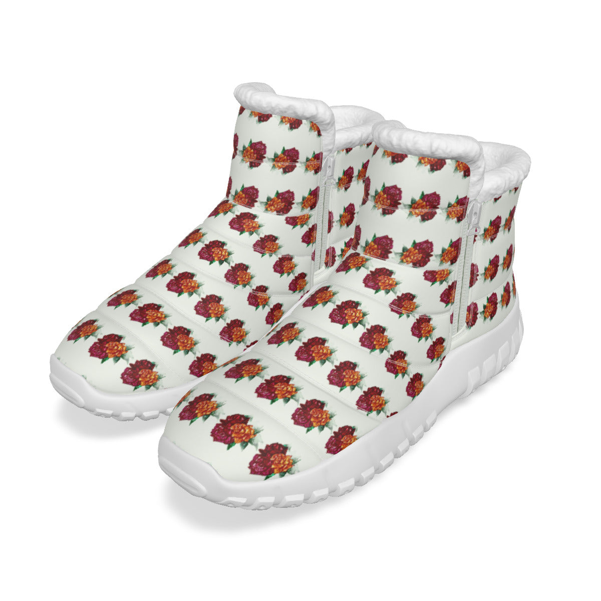 All-Over Print Women's Zip-up Snow Boots