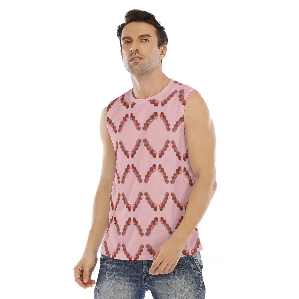 All-Over Print Men's O-neck Tank Top
