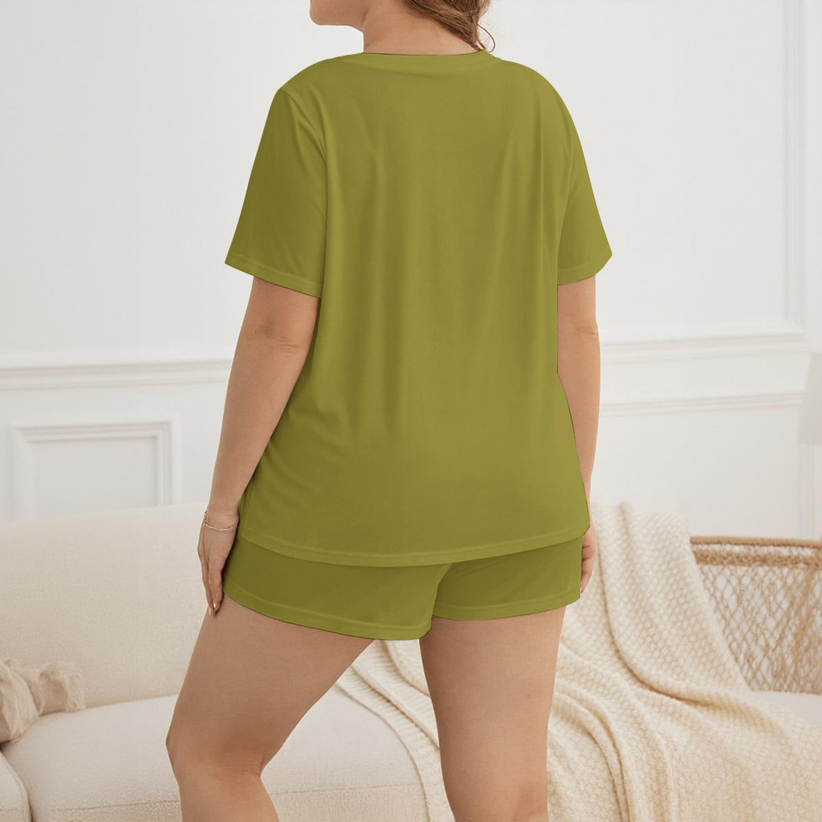 All-Over Print Women's Soft-Touch Pajama Set With Shorts