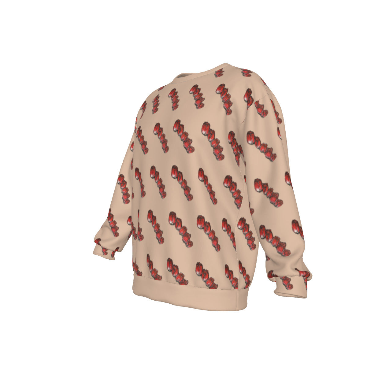 All-Over Print Men's Drop Shoulder Round Neck Long-Sleeved Sweatshirt