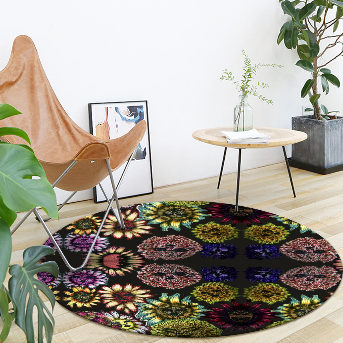 Foldable round mat