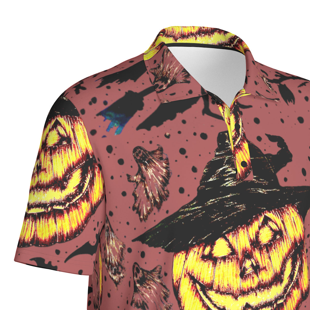 All-Over Print Men's Polo Collar Jersey